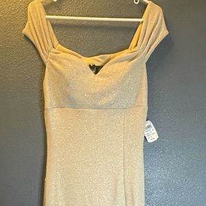 Very long tan color dress